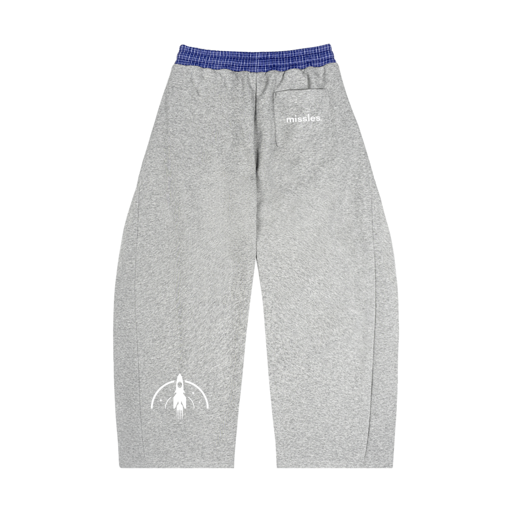 Plaid Waistband Barrel Sweatpants