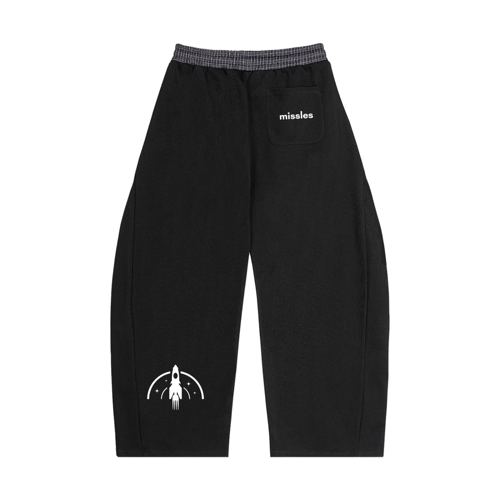 Plaid Waistband Barrel Sweatpants