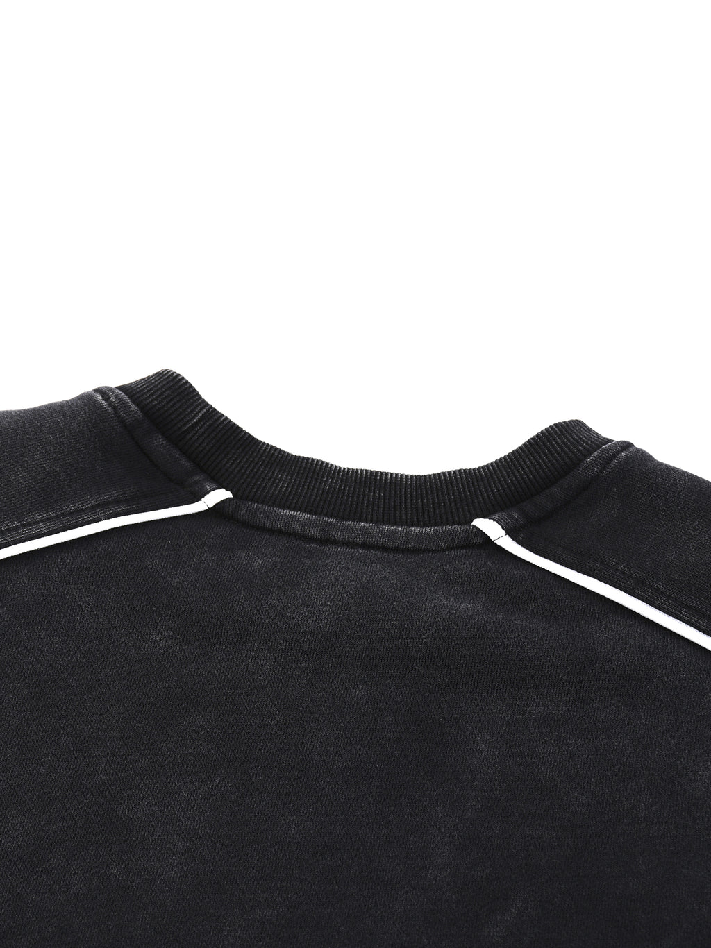 Mineral Wash Piping Raw Hem Sweatshirt