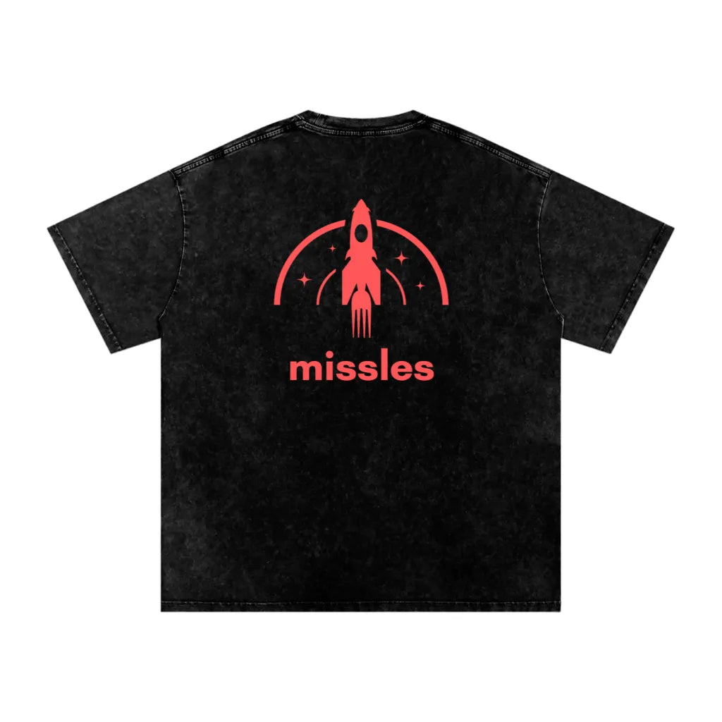 Snow Washed Oversized Bloody Missles